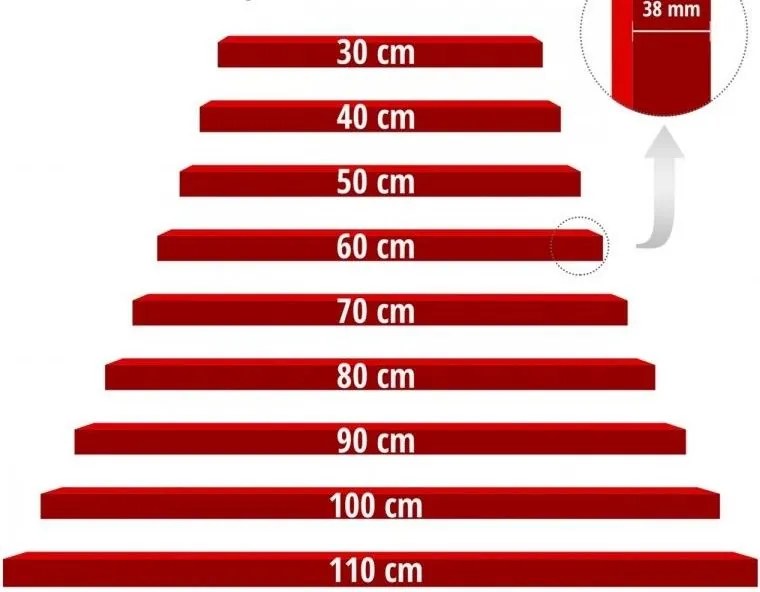 Raft de perete stilista Volato, 100 cm, lemn  deschisă