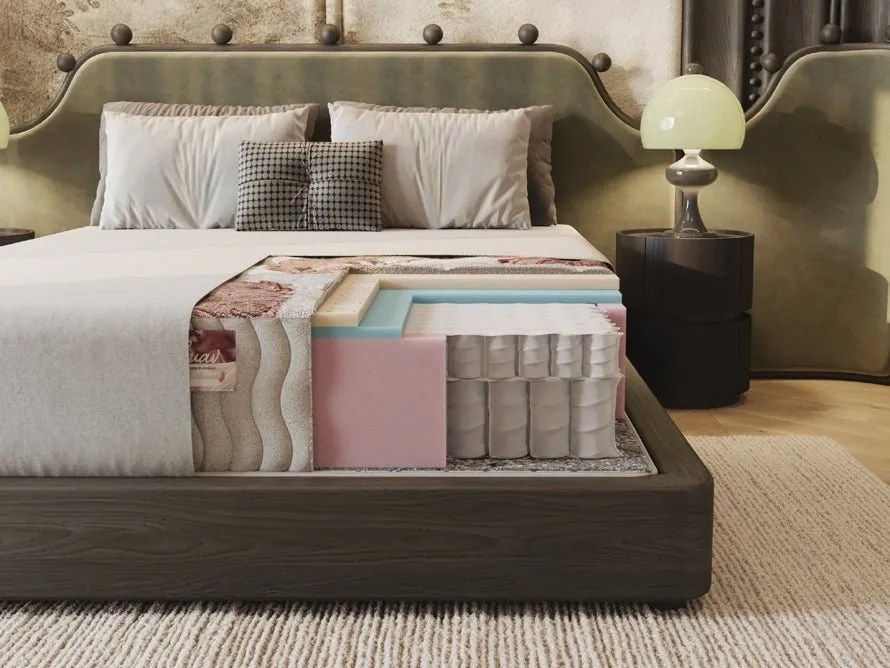 Saltea cu arcuri pocket SUAV 140×190 cm, fermitate medie, 32 cm înălțime