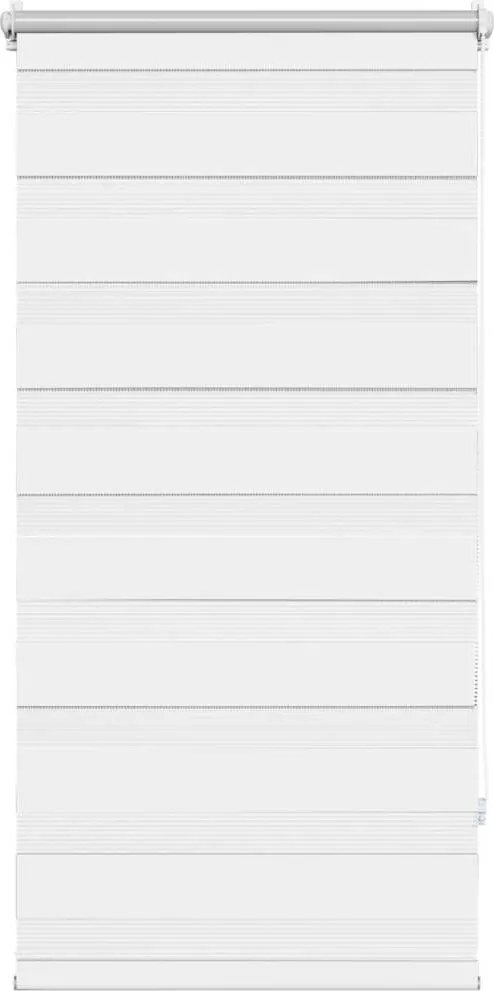 vidaXL Jaluzea Zebră 80,9x150 cm Lățime material 76,7 cm alb