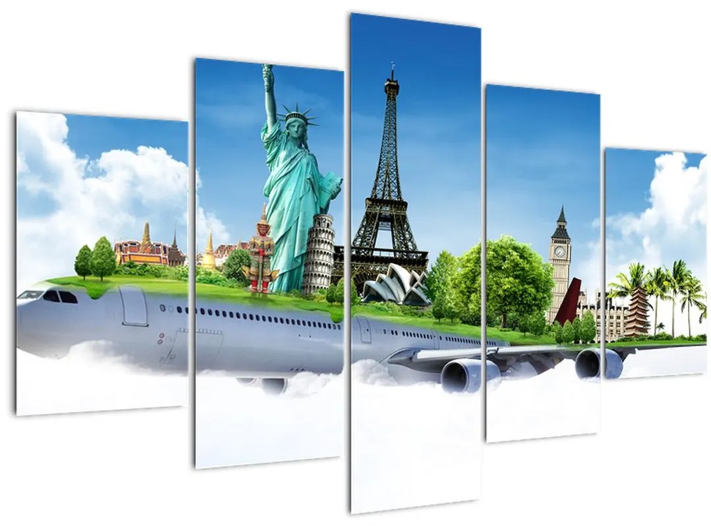 Tablou - Călătorie în jurul lumii (150x105 cm)