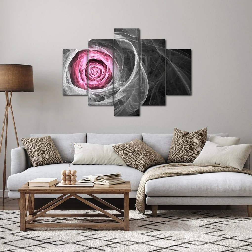 Tablou - Trandafir abstract, fucsia (150x105 cm)