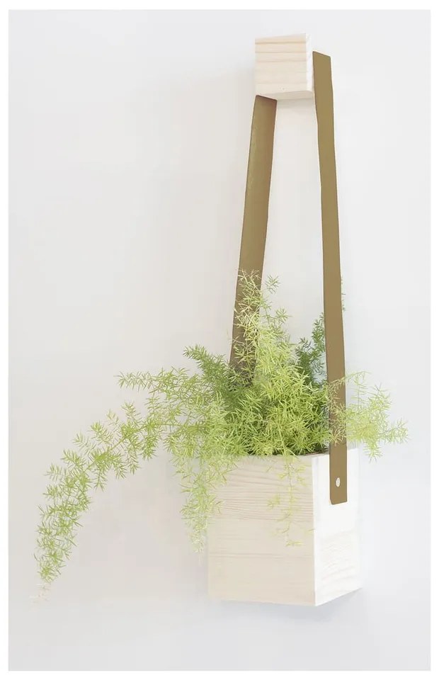 Ghiveci din lemn de brad Surdic Colgante, 17 x 62 cm, maro