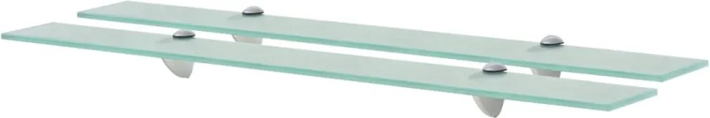vidaXL Rafturi suspendate, 2 buc., 80 x 10 cm, sticlă, 8 mm