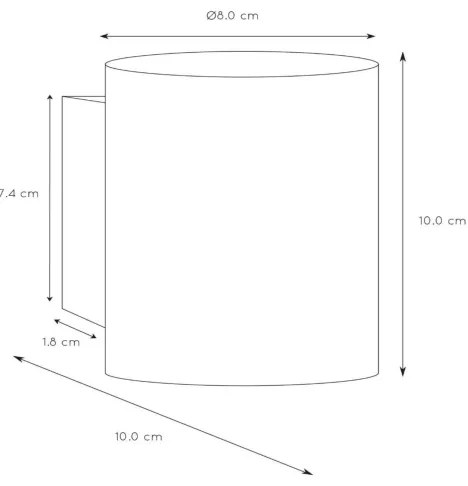 Lucide 23252/01/30 - Aplica perete XERA 1xG9/42W/230V negru