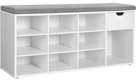 Banca De Pantofi, Alb, 104 Cm