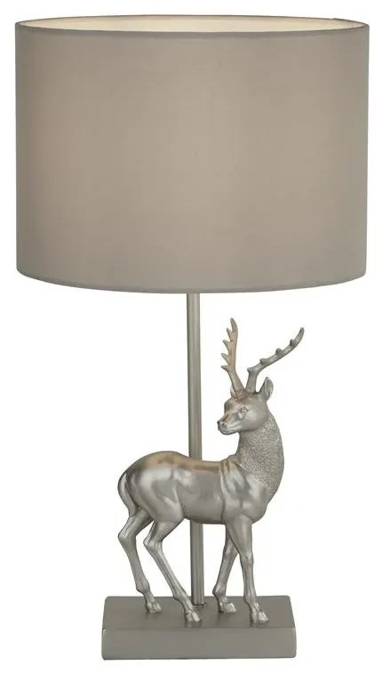 Veioza/Lampa de masa Cerb design decorativ Deer argintiu/gri