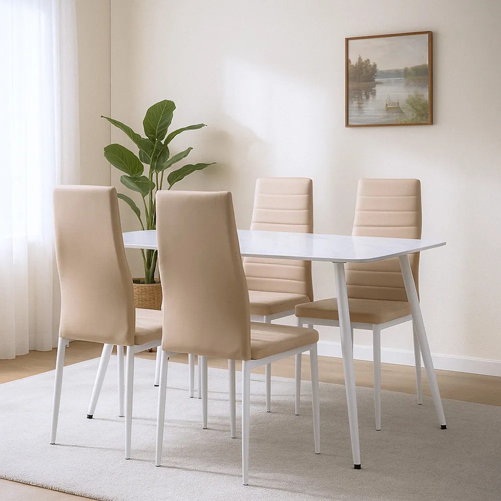 Renton 4+1 set de luat masa bej-gri