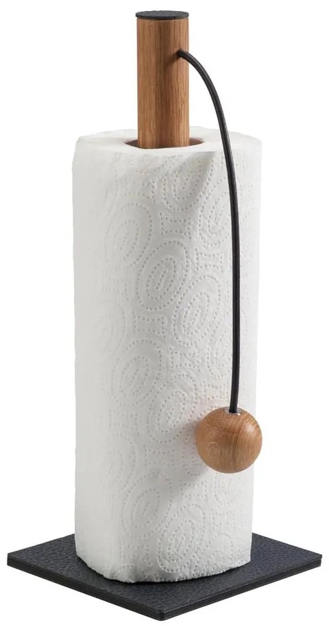 Suport vertical pentru prosoape de bucătărie din hârtie gri antracit ø 13 cm Hippo – LIND DNA