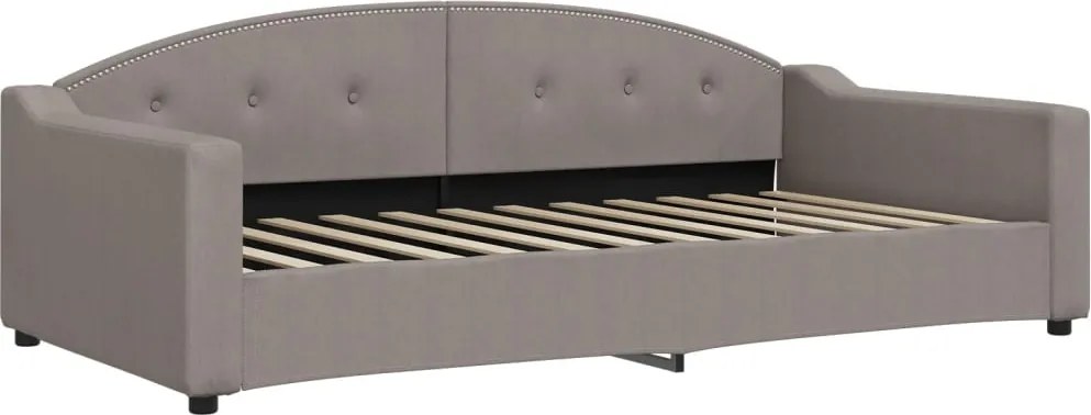 vidaXL Cadru de pat, gri taupe, 100 x 200 cm, material textil