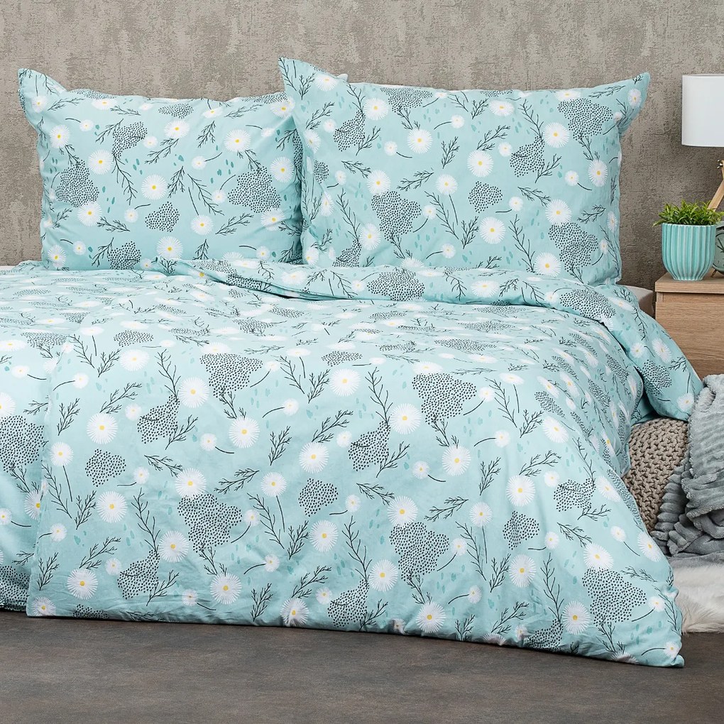 Lenjerie de pat din bumbac 4Home Chamomile, 220 x 200 cm, 2 buc. 70 x 90 cm