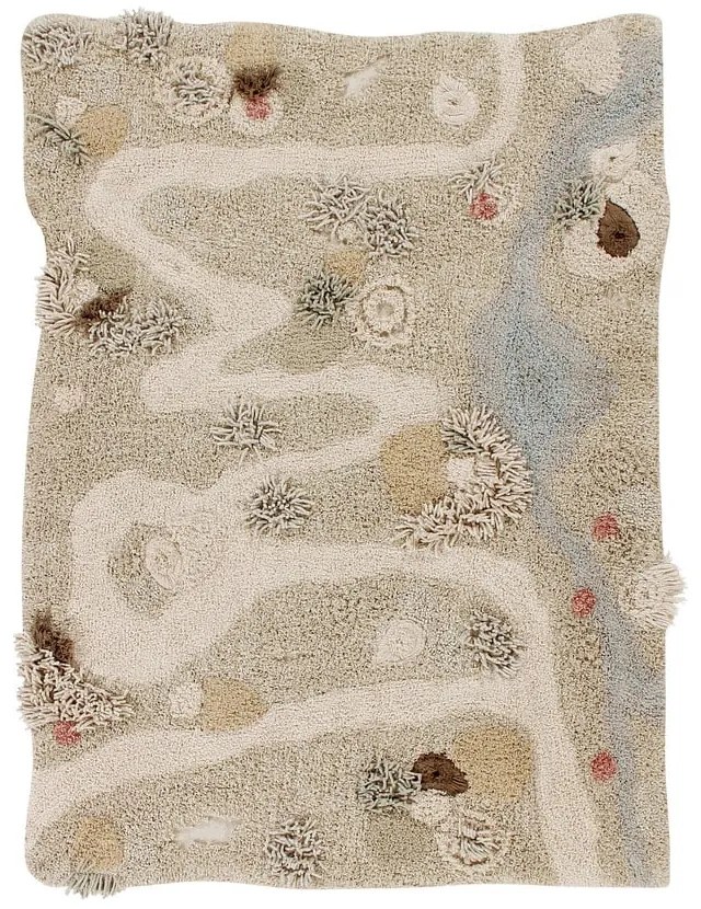 Covor de joacă pentru copii bej din bumbac 120x160 cm Path of Nature – Lorena Canals
