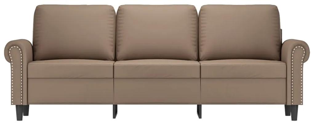 Canapea cu 3 locuri, cappuccino, 180 cm, piele ecologica Cappuccino, 212 x 77 x 80 cm