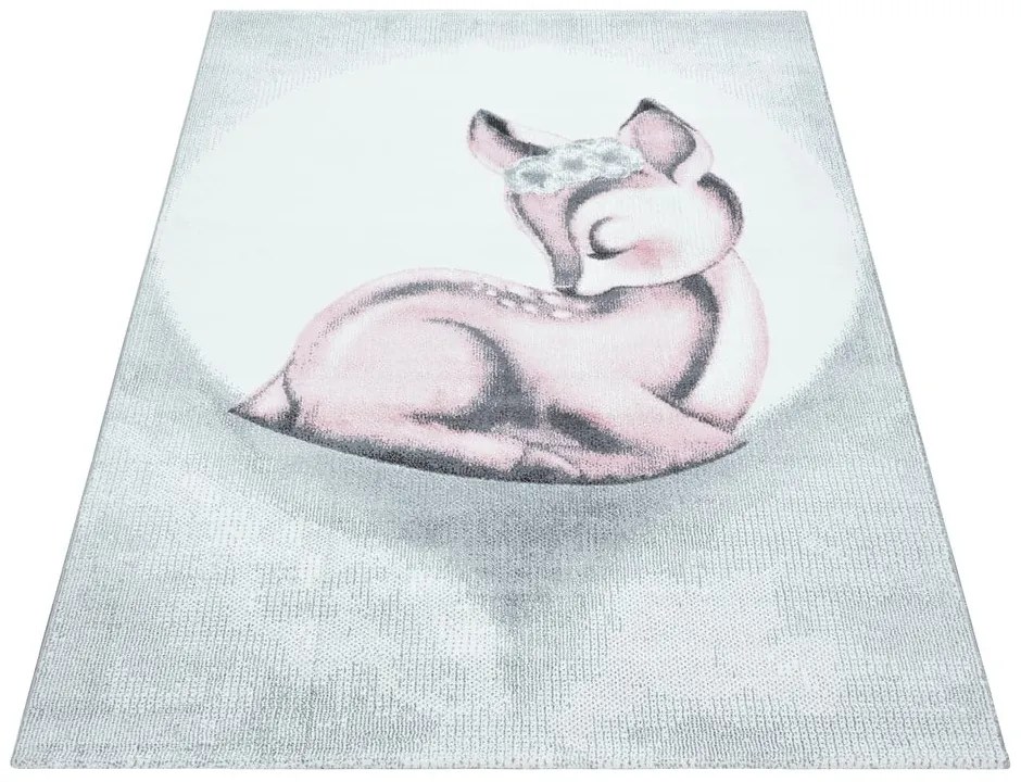 Covor pentru copii roz deschis/gri deschis 120x170 cm Bambi – Ayyildiz Carpets