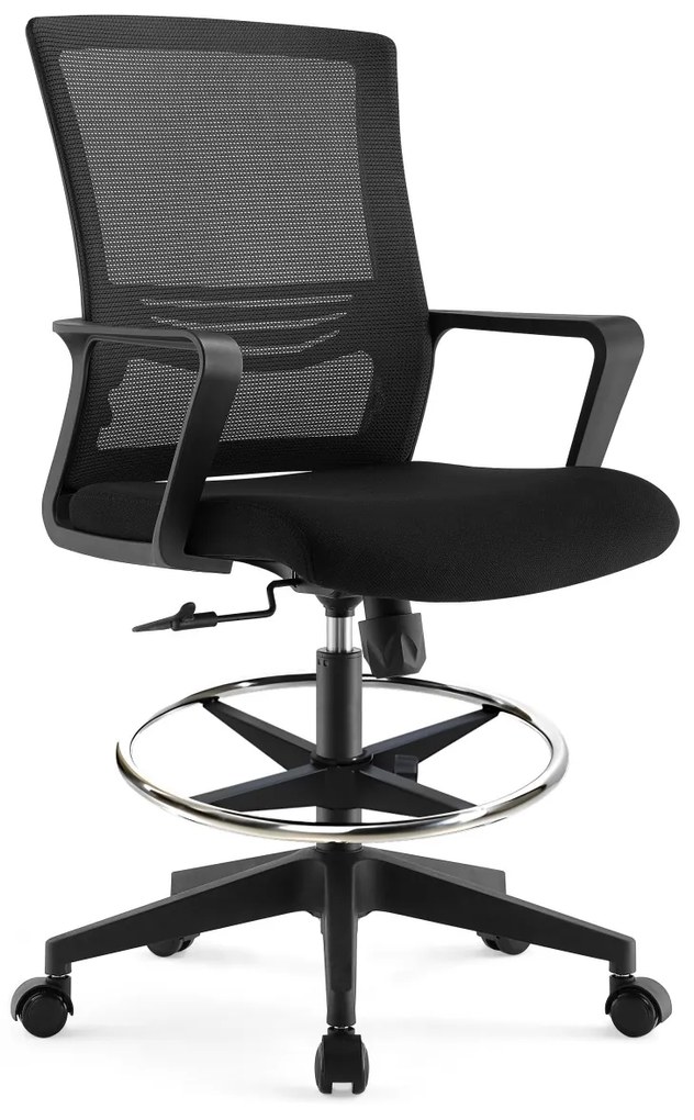 ErgoDynamic Emma Black scaun inalt de birou cu suport picioare si roti cu franare la presiune!!