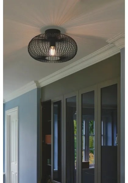 Nordlux - Plafonieră BERONI 1xE27/60W/230V Ø 40,3 cm negru