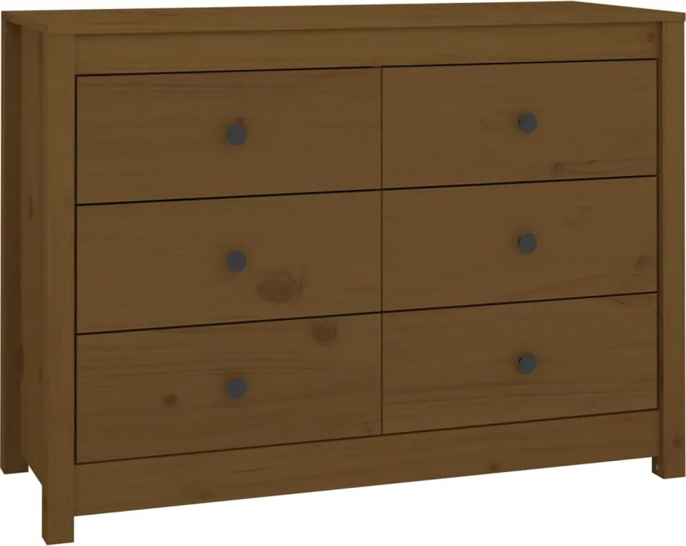 vidaXL Dulap lateral, maro miere, 100x40x72 cm, lemn masiv de pin