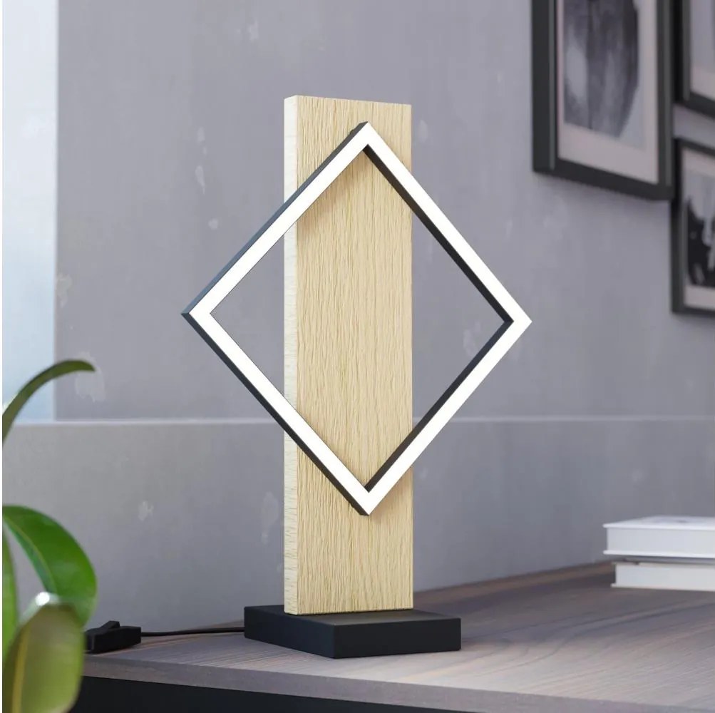 Eglo 901932 - Lampă LED de birou BOYAL LED/13W/230V negru/bej