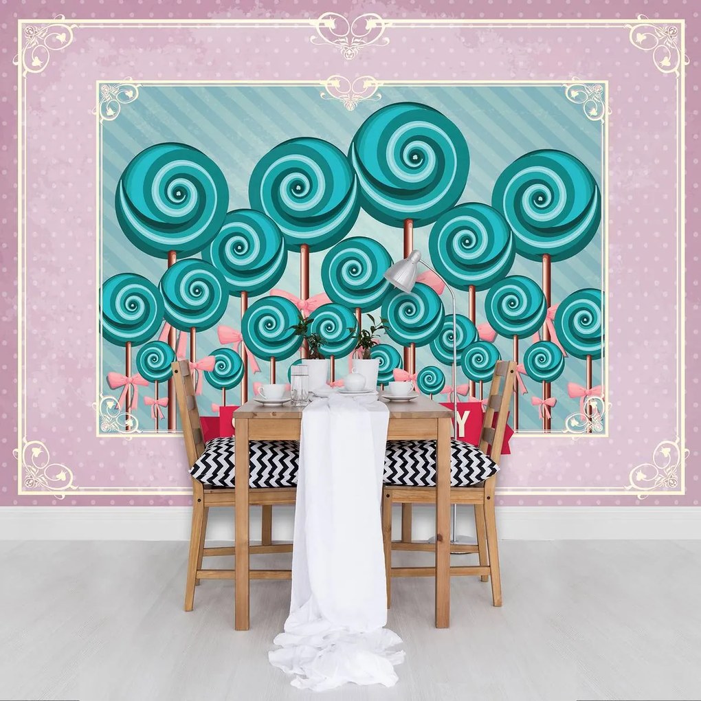 Fototapet - Sweet Pin Up Lollies (152,5x104 cm)