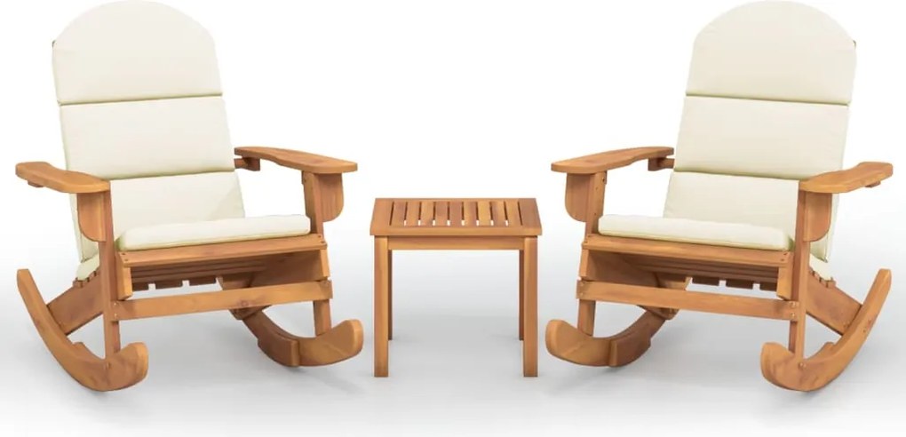 vidaXL Set mobilier de grădină Adirondack, 3 piese, lemn masiv acacia