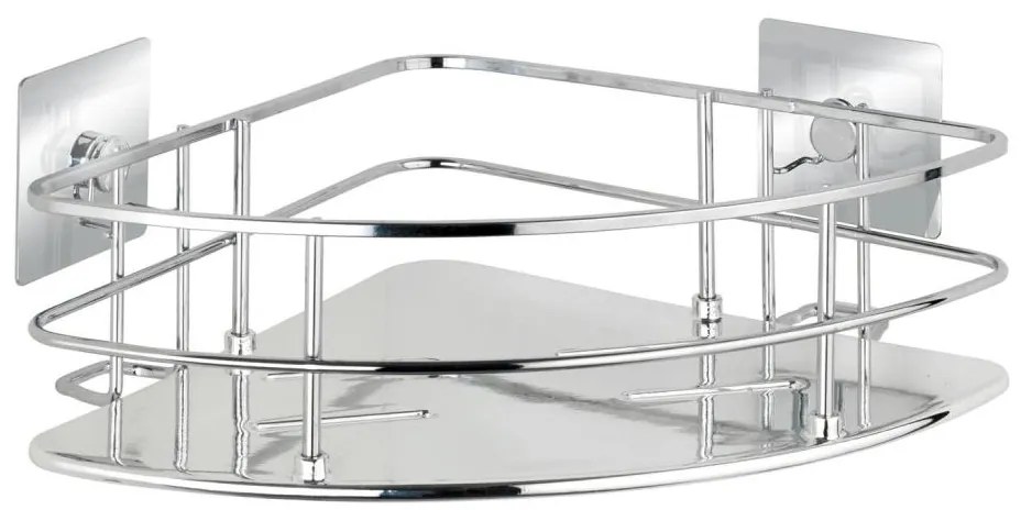 WENKO 23856800 - Poliță TURBO-LOC QUADRO ED. 27,5x19,3 cm inox/crom lucios