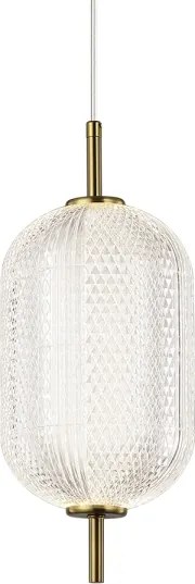 Lustră suspendată pe cablu PELLUCID LED/11W/230V auriu/transparent