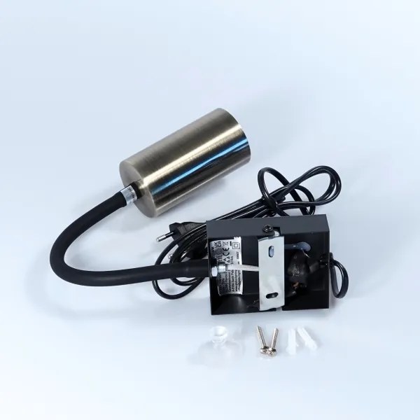 Lampă de perete flexibilă ROBBY 1xGU10/25W/230V neagră/alamă Globo 57911WM