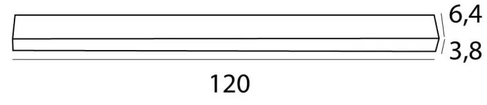 Plafoniera liniara neagra LED Rx 120cm