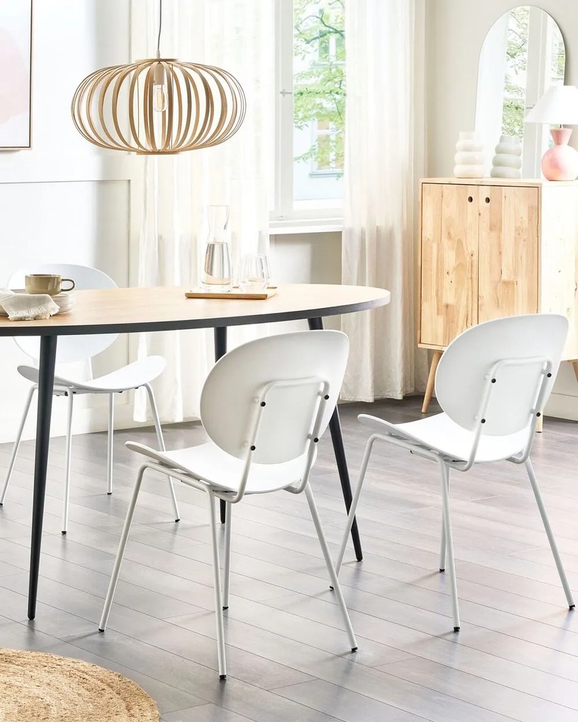 Set 2 buc scaune de sufragerie Sarrah (alb) . 1075890
