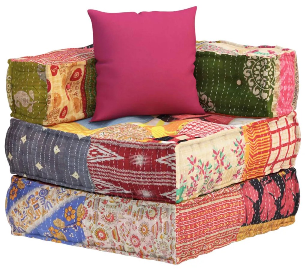 Fotoliu puf modular cu perna, model petice, material textil 1, Peticit, Canapea coltar cu perna