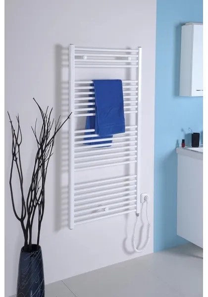 Radiator portprosop electric pentru baie Aqualine DIRECT-E 300W/230V 96 cm alb