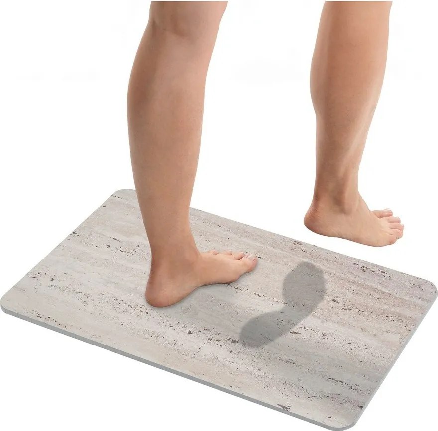 Covoraș de baie maro deschis din diatomit 50x80 cm Puna – Wenko