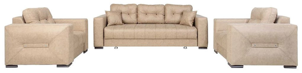 Set Canapea extensibila cu 2 fotolii Leonard 240 x 100 x 80 cm Set Leonard - M03