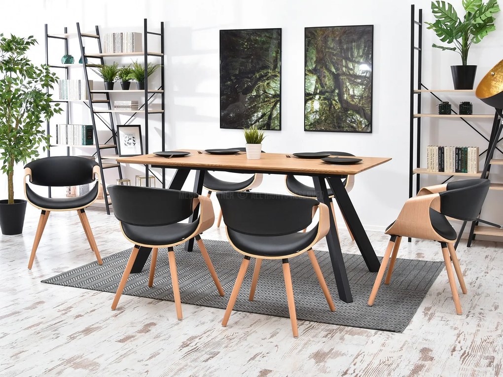 Scaun Bjorn K (stejar negru + stejar). 1110932