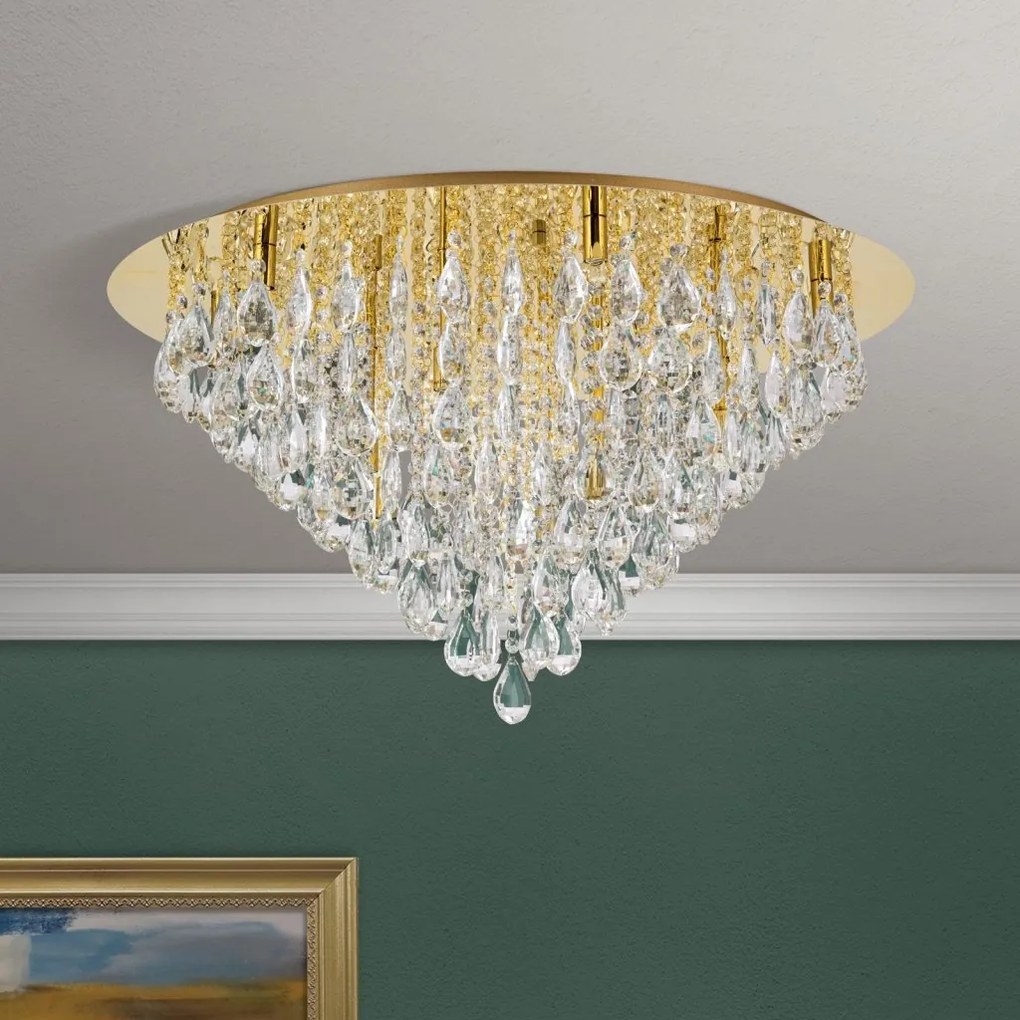Lustra aplicata cristal K9 design elegant CELESTE D-75 aurie