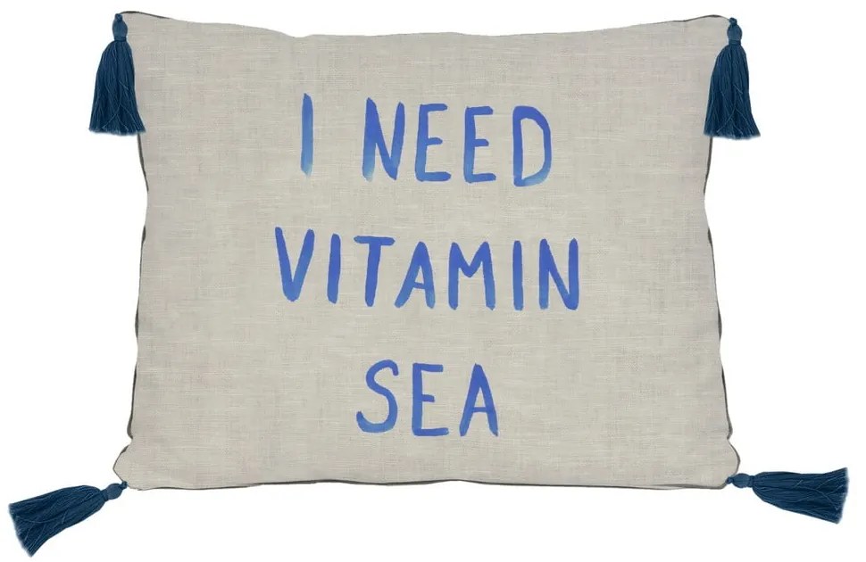 Pernă decorativă cu amestec de in Little Nice Things Captain, 50 x 35 cm