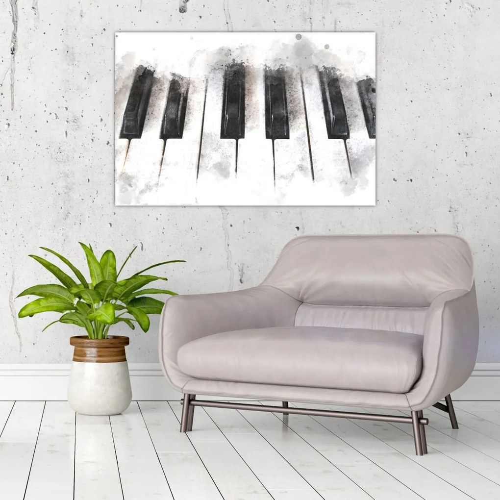 Tablou - Pian, acuarelă (90x60 cm)