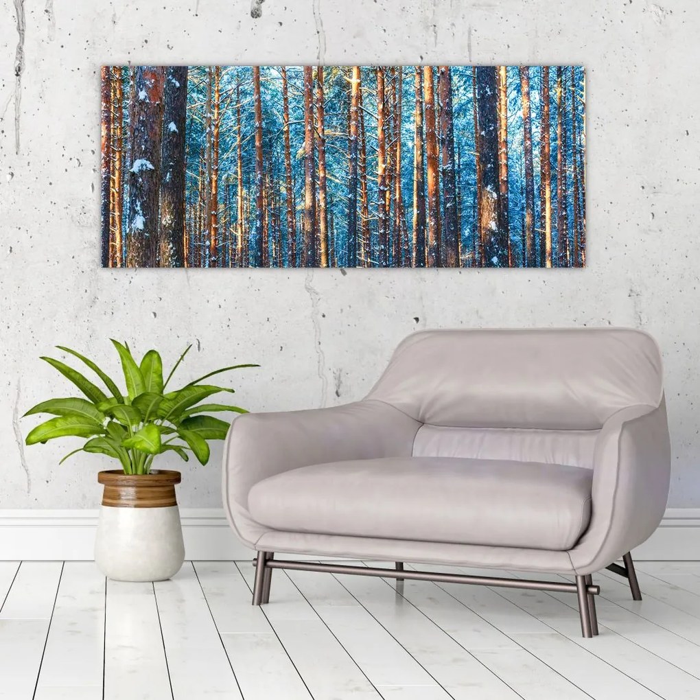 Tablou - Pădurea iarna (120x50 cm)