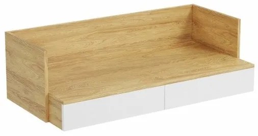 Birou modular Mobius S2 natur/alb – H38