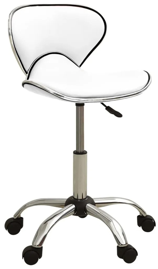 vidaXL Scaun de salon spa, alb, piele ecologică