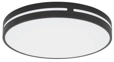 Plafoniera LED dimabila design modern Wheel negru 45cm