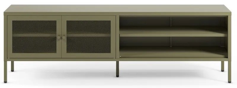 Comodă TV verde din metal 160x50x35 cm Fayna – Marckeric