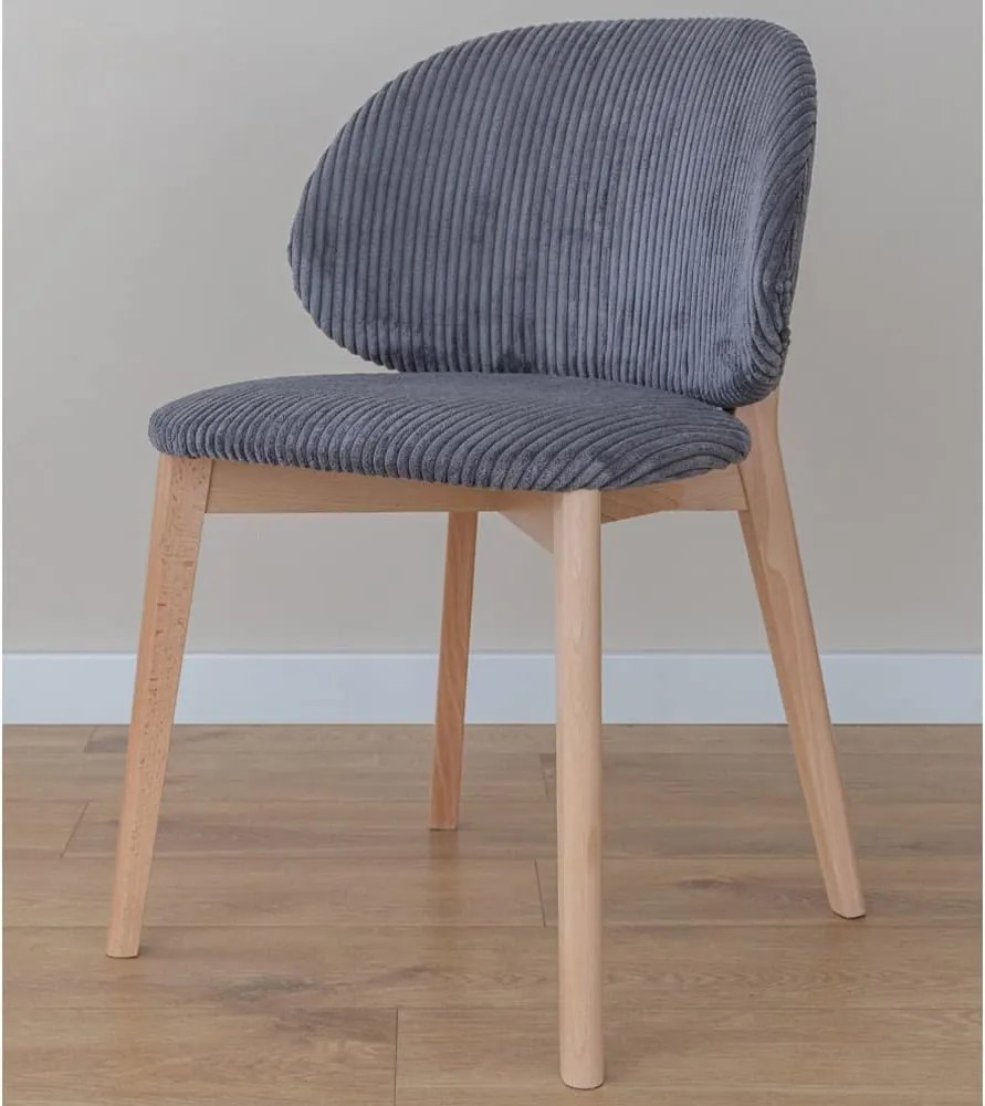 Scaun lemn masiv Nagy Gray Fag Tapițat, 51 × 46 × 79 cm