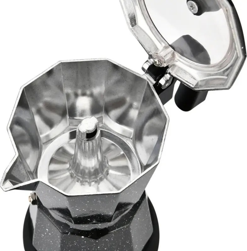 Aparat electric de cafea cubanez Klausberg KB 7998, 500 W, 6 cesti, Element de incalzire incorporat, Supapă de siguranta, Negru