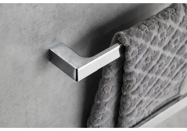 Suport de perete pentru prosoape Gedy PIRENEI 6,6x80 cm crom lucios