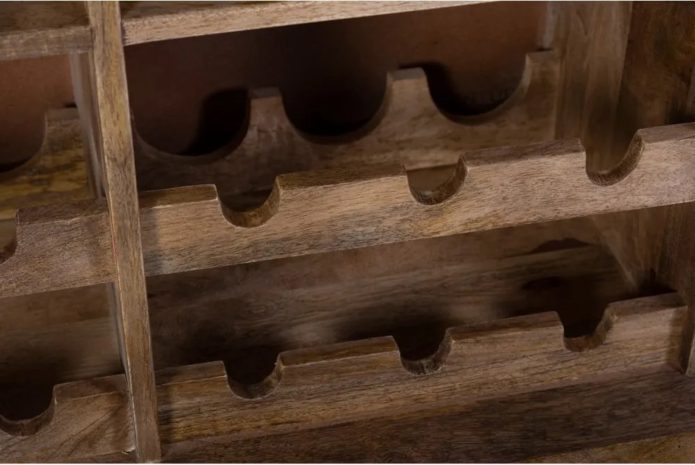 Dulap vinotecă în culoare naturală din lemn de mango număr de sticle 12, 74x122x46 cm Bombay – Interia Home &amp; Living