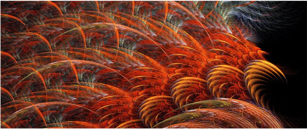 Tablou - Pene de imitație abstractă (120x50 cm)