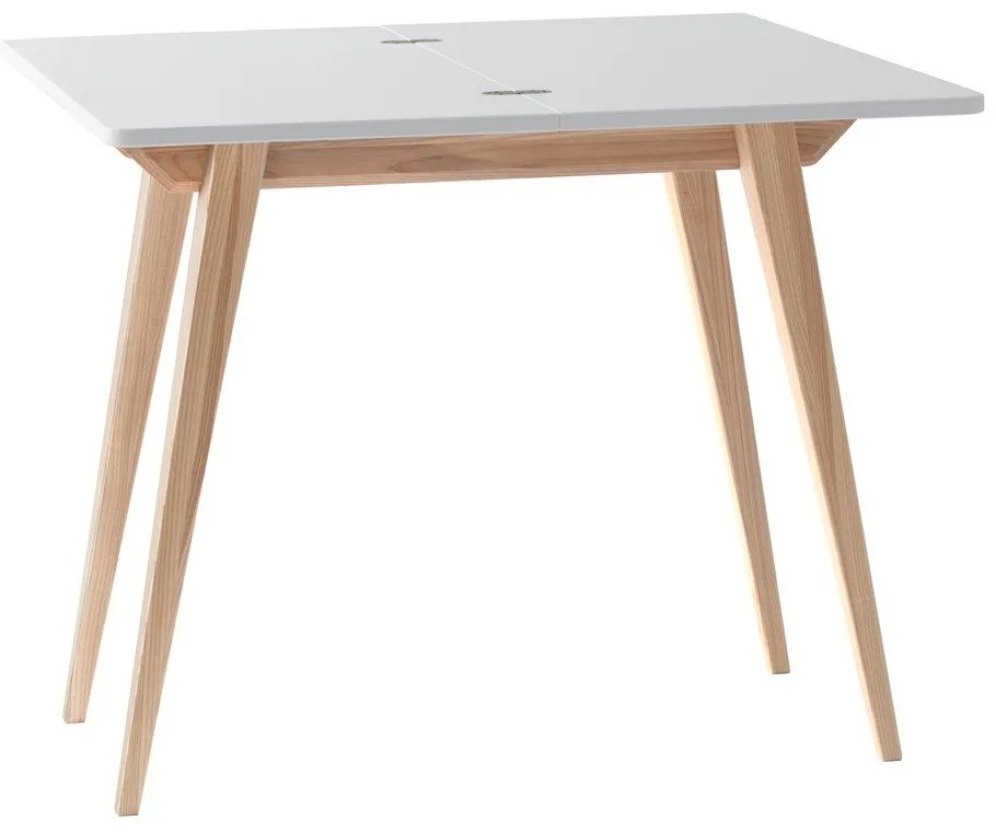 Masă consolă în culoare naturală cu blat alb 45x90 cm Envelope - Ragaba