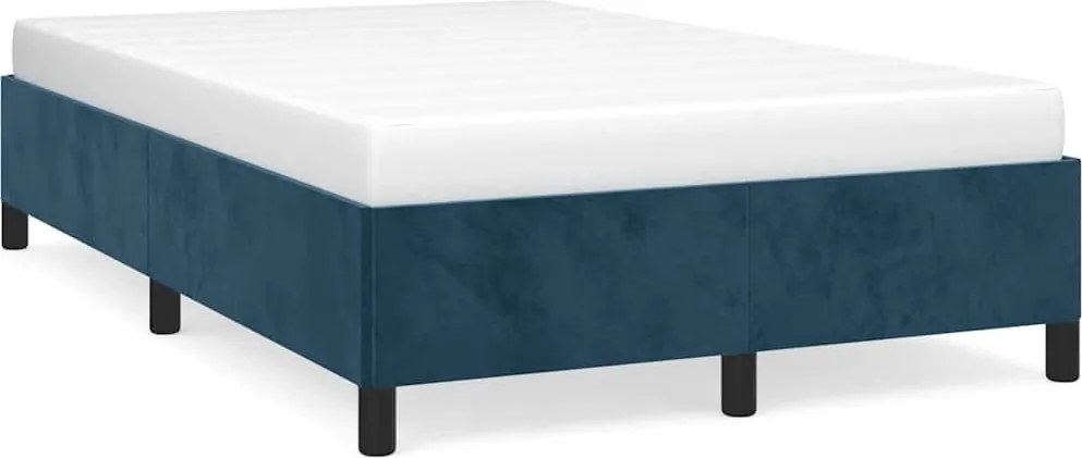 vidaXL Cadru de pat fără saltea albastru închis 120x190 cm catifea