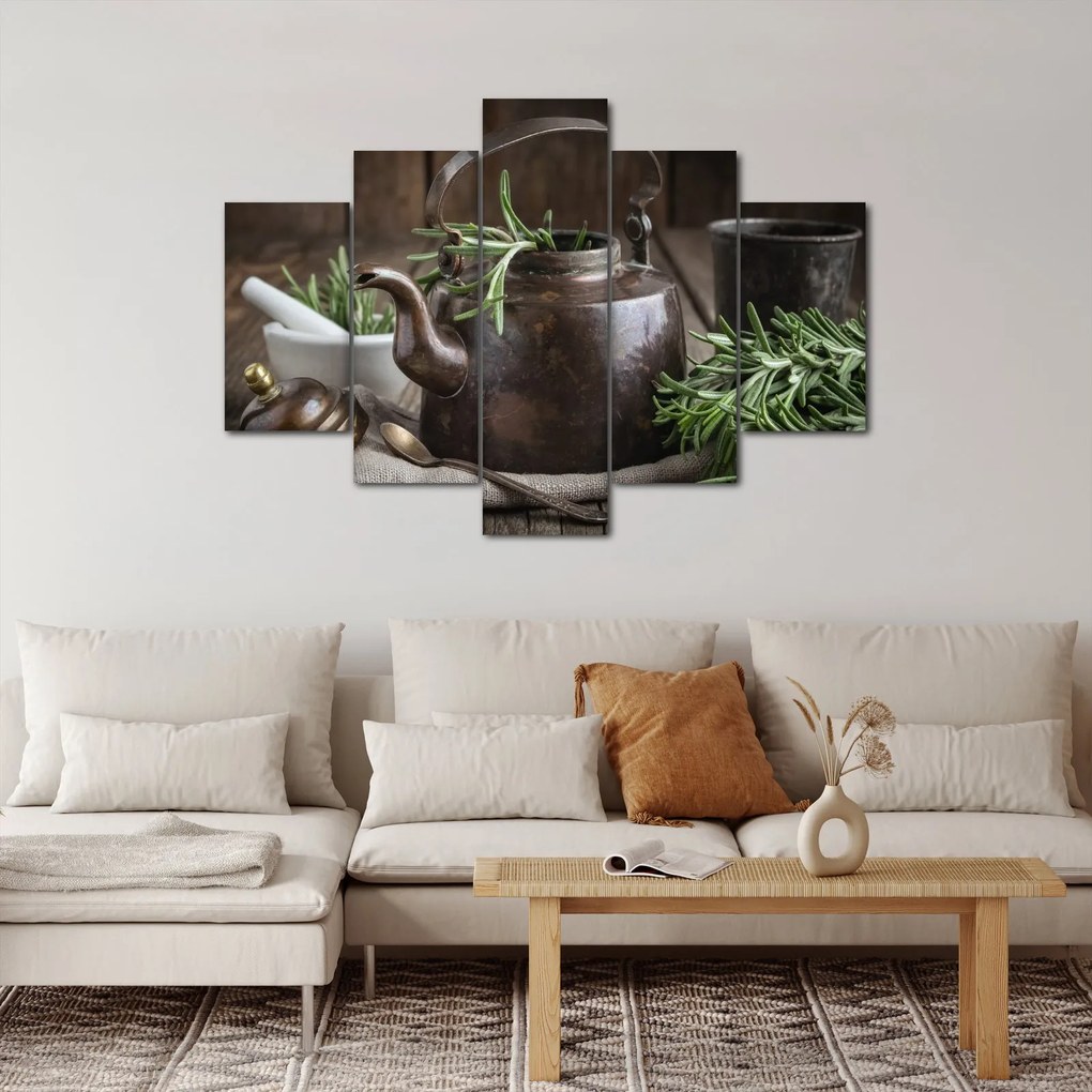 Tablou - Ceainic cu rozmarin (150x105 cm)