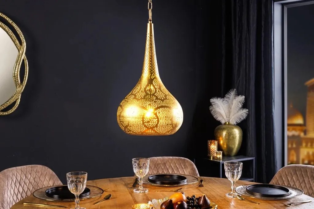 Pendul lucrat manual design artistic oriental ORIENT LIVING 50cm